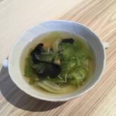レタスとホタテのスープ