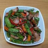 超簡単副菜！ピーマンとハムの塩炒め