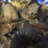 ひき肉とナスの簡単みそ炒め