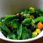 ホウレン草のバターしょうゆ炒め