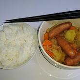 ジャガとソーセージの煮物