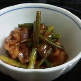 ご飯がすすむ！牛肉とニンニクの芽のオイスター炒め