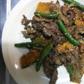 カボチャのピリ辛炒め