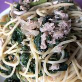 ホウレン草の和風パスタ