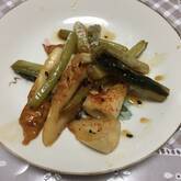 ちくわと野沢菜の炒め物