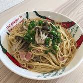 ニンニク香る！キノコとベーコンの和風パスタ