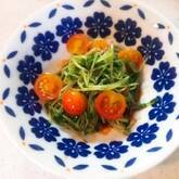 豆苗とトマトの中華和え