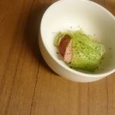 キャベツとベーコンのくるくる蒸し