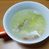 あと一品に！シャキシャキレタスとふんわり卵のスープ