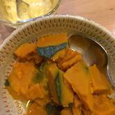 蒸しカボチャのカレーマヨ