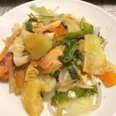 ホットプレートで！たっぷり野菜と鮭のチャンチャン焼き