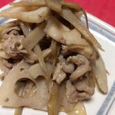 レンコンと豚肉の炒め物