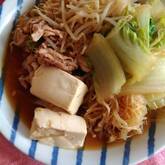 豚肉のすき焼き風煮物