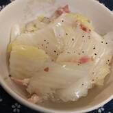 ベーコンと白菜の塩バター蒸し