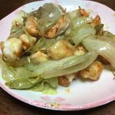 レタスとエビのオイスター炒め