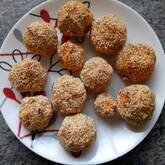 カボチャのチーズ入りゴマ団子