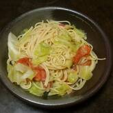 春キャベツの春色和風パスタ