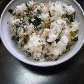 ワカメとツナの混ぜご飯