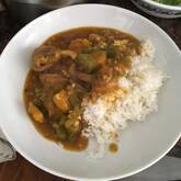 オクラカレーライス