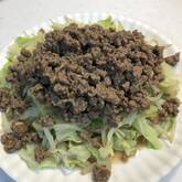 レンジキャベツのひき肉ソース