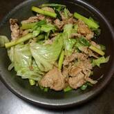 豚アスパラソース炒め