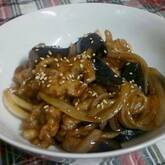 下味冷凍でナスと豚肉のみそ炒め