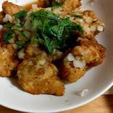 鶏肉の揚げ煮おろしのせ