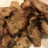 薄切り豚肉の竜田揚げ