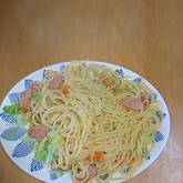 ソーセージとキャベツのホットパスタ