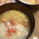 トロトロ卵とトマトのおかゆ