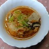 キムチと豆腐の卵とじ