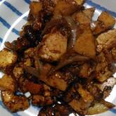 豚肉と厚揚げのピリ辛みそ炒め