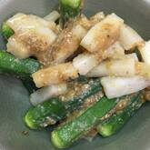 オクラと大和芋のみそ和え