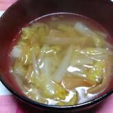 白菜のショウガスープ