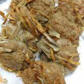 肉団子のゴボウ衣揚げ