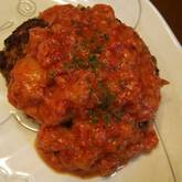 ハンバーグのトマトチーズがけ