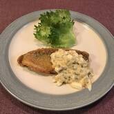 ふわふわサクッと！白身魚のフライタルタル添え