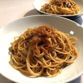 濃厚！牛薄切り肉のデミソースパスタ