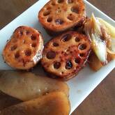 レンコンのはさみ照り焼き