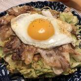 ホットプレートでお好み焼き