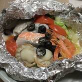 フライパンでアクアパッツァ風ホイル焼き