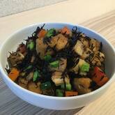 ヒジキと揚げ高野豆腐の煮物