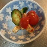 トマトとチーズのおかか和え