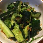 キュウリの梅和え