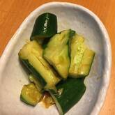 キュウリのラー油和え