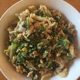 ゴマ油香る！白菜と豚肉の卵とじ丼