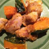 鶏肉とカボチャのチーズカレー炒め