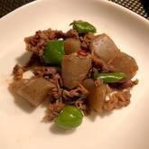 ちぎりコンニャクの甘辛炒め