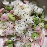 枝豆とベーコンの混ぜご飯