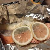 塩鮭のホイル焼きレモン風味